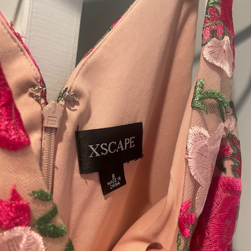 Xscape Pink Floral High-Low Dress - Picture 3 of 4